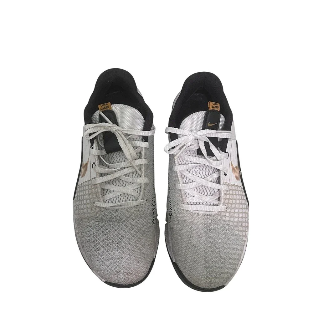 Nike Metcon 8 White Gold Suede Training Shoes Sneakers Men's 9.5